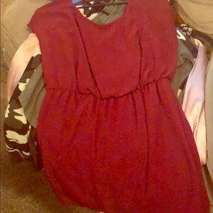 Burgundy dress